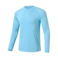 thumbnail image 1 of Muvtei Mens Sun Protection UPF 50+ Shirts Long Sleeve Swim Rash Guard Shirt Workout Running Athletic UV Gym Surf Hiking Sky Blue XL, 1 of 10