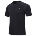 thumbnail image 1 of Satankud Mens Sun Protection UPF 50+ Moisture Wicking Short Sleeve Shirts Workout Rash Guard Swim Shirts Running Athletic Gym Surf Hiking Black-M, 1 of 11