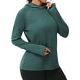 thumbnail image 1 of Satankud Women's UPF 50+ Sun Protection Long Sleeve Plus Size Shirts for Fishing Hiking UV Outdoors T-Shirt Lightweight Hoodie Cyan M, 1 of 8