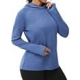 thumbnail image 1 of Satankud Women's UPF 50+ Sun Protection Long Sleeve Plus Size Hoodie Shirts for Fishing Hiking UV Outdoors T-Shirt Lightweight Hoodie Navy L, 1 of 8