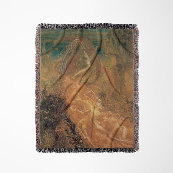 Satans Treasures By Jean Delville, Woven Blanket