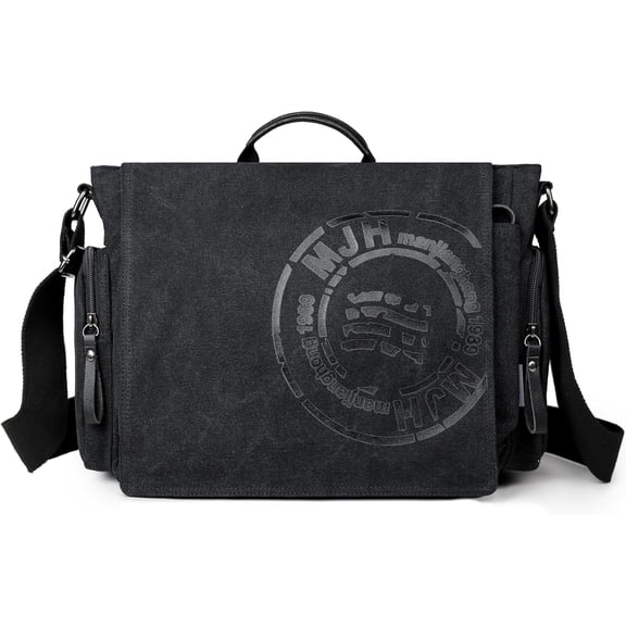 Satchel Messenger Bag for Men Canvas,Travel Shoulder bag 13.5" Laptop Bags