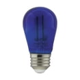 thumbnail image 1 of 4Pk - 1W S14 LED Filament Blue Transparent Glass Bulb E26 Base 120v, 1 of 4
