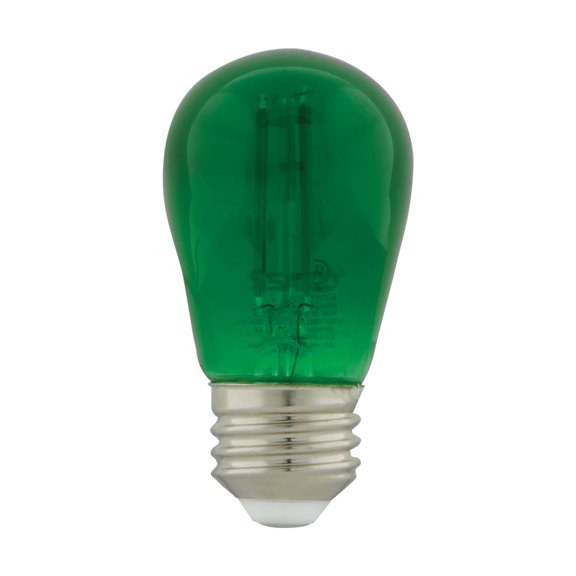 4Pk - 1W S14 LED Filament Green Transparent Glass Bulb E26 Base 120v