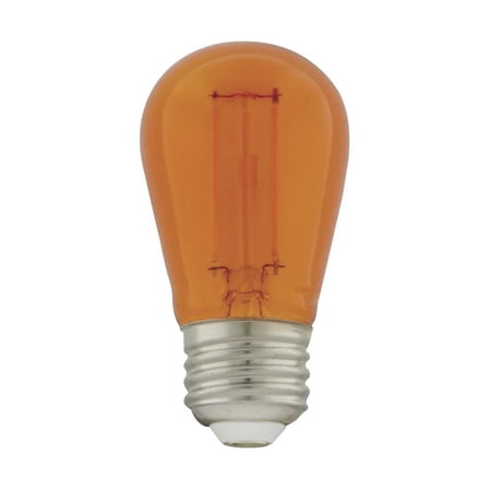 4Pk - 1W S14 LED Filament Yellow Transparent Glass Bulb E26 Base 120v ...