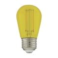 thumbnail image 1 of 4Pk - 1W S14 LED Filament Yellow Transparent Glass Bulb E26 Base 120v, 1 of 4