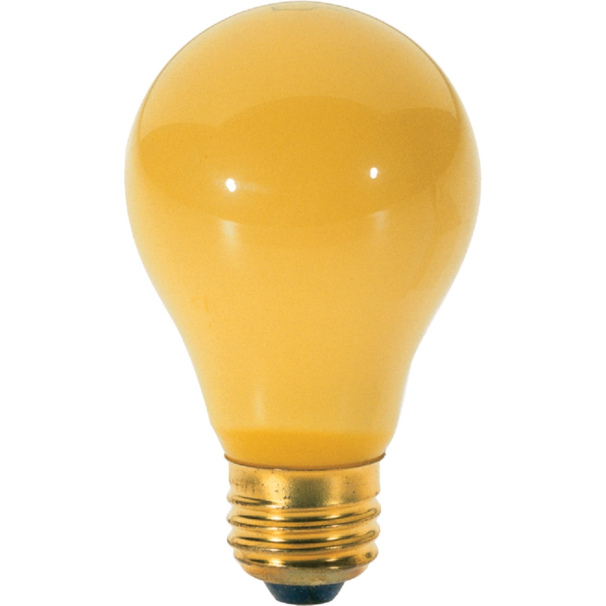 Satco 100W Yellow Medium A19 Incandescent Bug Light Bulb (2Pack) S3939