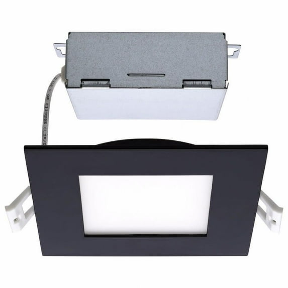 Satco - 10W CCT Selectable LED Square Edge-lit Direct Wire Downlight with Remote