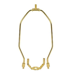 Satco 12-1/2in Heavy Duty Harp 1/8 IP Saddle 1/4-27 Thread Polished Brass