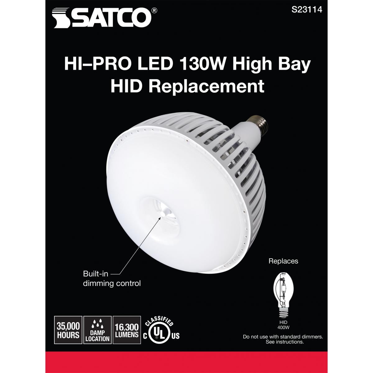 White 130W LED HID Replacement Lamp for Commercial Use