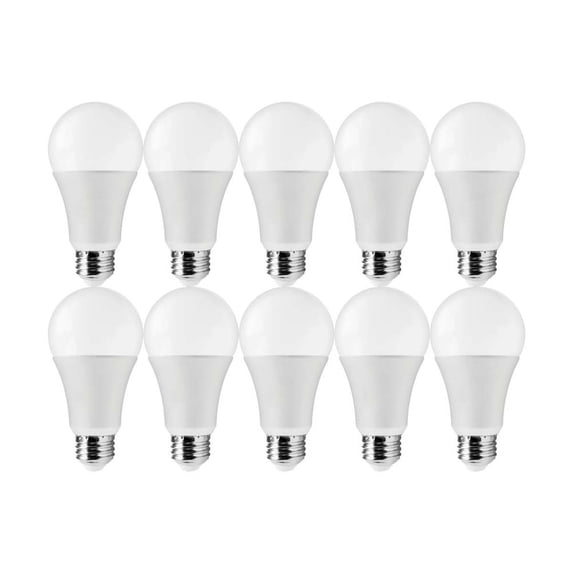 10Pk - 14W A19 LED 3000K Medium base 220 deg. Beam Angle - 100W equiv