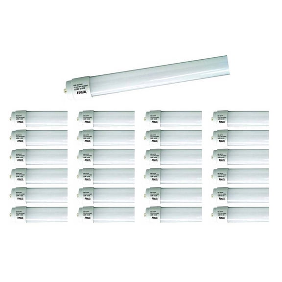 25Pk - 14W 48-in T8 LED Single pin base 4000K 1900Lm Double Ended Bypass