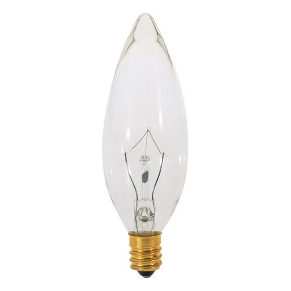 Satco 15 Watt BA9 1/2 Incandescent - Clear - 2500 Average rated hours - 114 Lumens