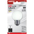 thumbnail image 1 of Satco S9159 - 1.4 watt LED; G16 1/2; White; 2700K; Medium base; 120 volts, 1 of 2