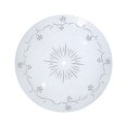 thumbnail image 1 of Satco 15in Round Glass Lamp Shade White Grape Pattern, 1 of 1