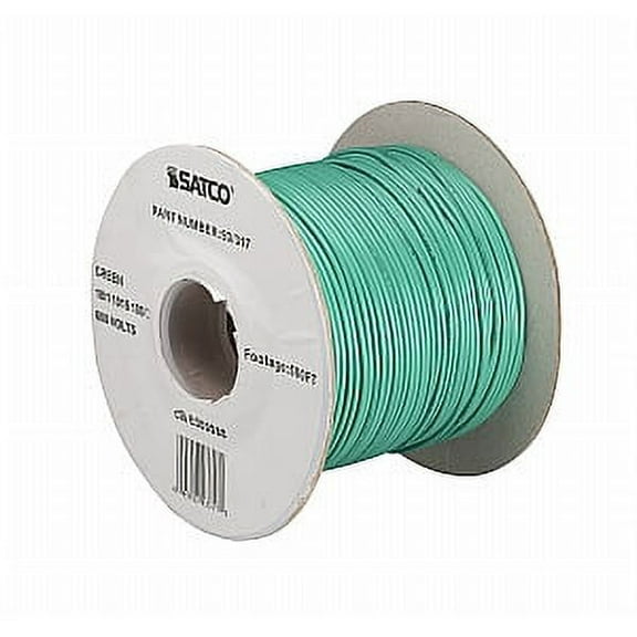 Satco 18/1 Stranded AWM 105 Degree C UL 1015 Wire 500 Ft Spool Green
