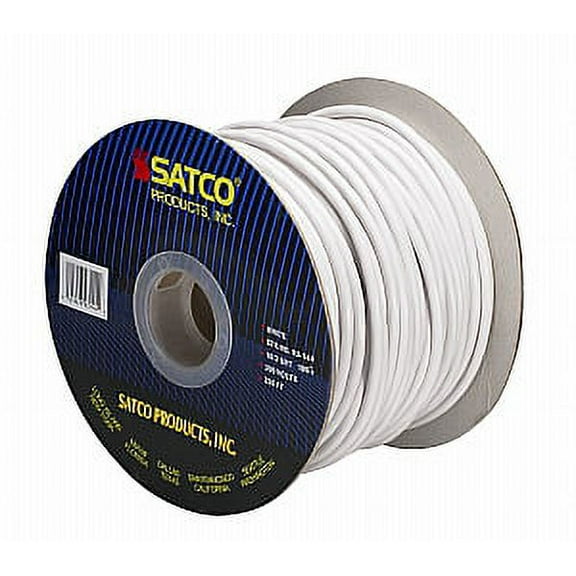 Satco 18/3 SVT 105 Degree C Pulley Cord 250 Ft per Spool White