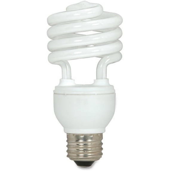 Satco T2 18-Watt Compact Fluorescent Spiral Light Bulb - Energy Saving - 3 Pack