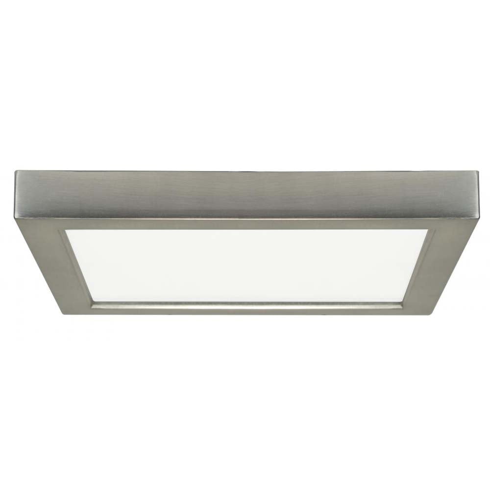 9-Inch Brushed Nickel LED Square Flush Mount Ceiling Light