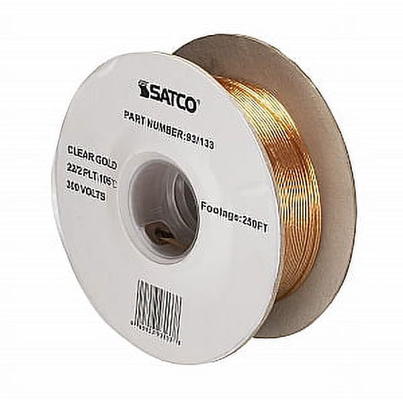 Satco 22/2 PLT 105 Degree C Wire 250 Ft per Spool Clear Gold