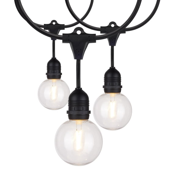 Satco 24Ft; LED String Light; Includes 12-G25 bulbs; 2200K; 120 Volts - S8034