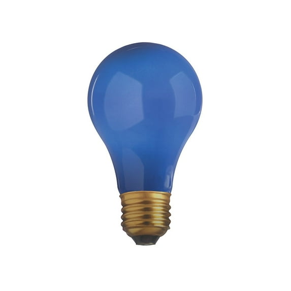 Satco 25 Watt A19 Incandescent - Ceramic Blue - 1000 Average rated hours - 80 Lumens