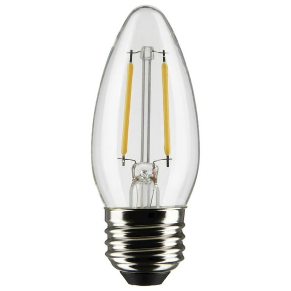 Satco 3 Watt B11 LED - Clear - Medium base - 90 CRI - 2700K - 120 Volt