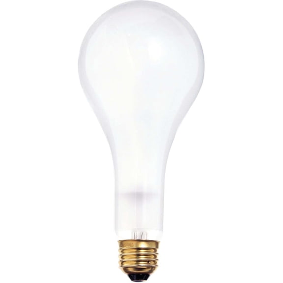 Satco S4960 - 300 watt PS25 Incandescent; Frost; 5000 average rated hours; 3600 lumens; Medium base; 130 volts