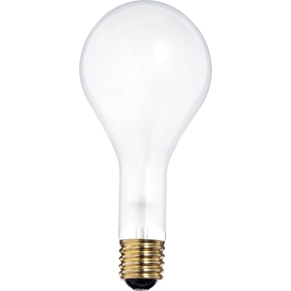 Satco S4962 - 300 watt PS35 Incandescent; Frost; 2500 average rated hours; 3600 lumens; Mogul base; 130 volts