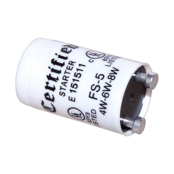 Satco 30967 4, 6 & 8W Fluorescent Starter, White