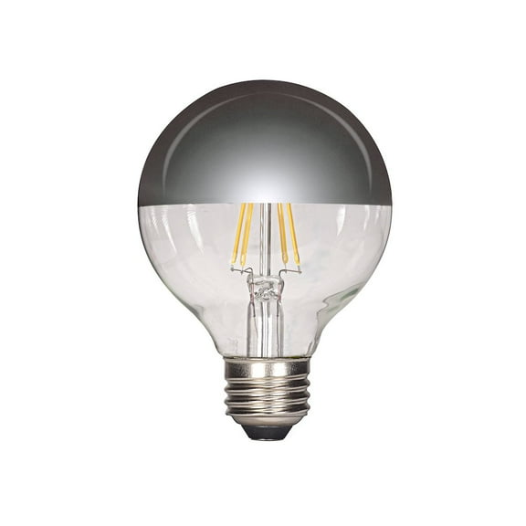 Satco 4.5 Watt G25 LED - Silver crown - Medium base - 2700K - 430 Lumens - 120 Volt