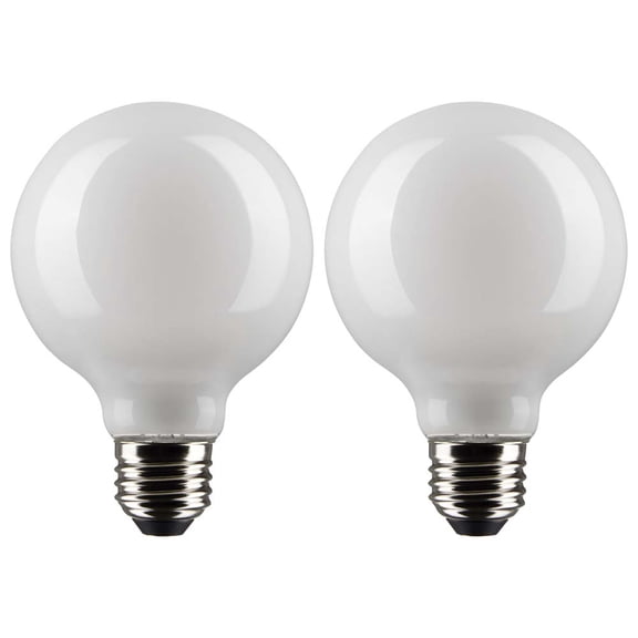 2Pk - Satco 4.5w G25 Globe Filament LED 2700K Medium Base Dimmable - 40w equiv