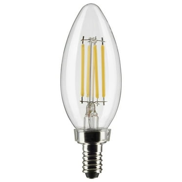 Satco 4 Watt B11 LED - Clear - Candelabra base - 90 CRI - 2700K - 120 Volt