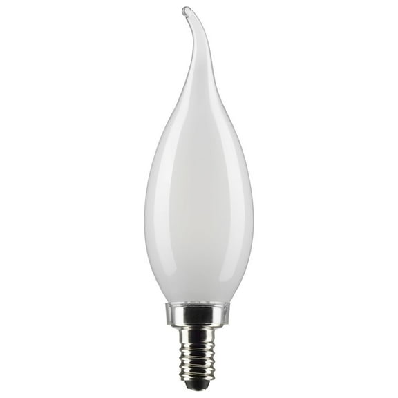 Satco 4 Watt CA10 LED - Frost - Candelabra base - 90 CRI - 2700K - 120 Volt