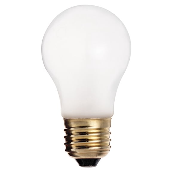Satco S3989 - 40 watt A15 Incandescent; Frost; 2500 average rated hours; 280 lumens; Medium base; 230 volts