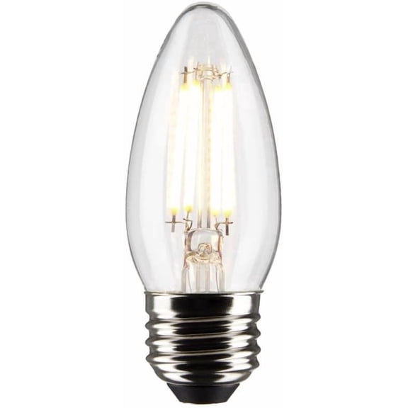 Satco 60W Equivalent Warm White B11 Medium Traditional LED Decorative Light Bulb (2-Pack)