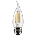 thumbnail image 1 of Satco 5.5 Watt CA10 LED - Clear - Medium Base - 2700K - 500 Lumens - 120 Volt - 2-Card, 1 of 5