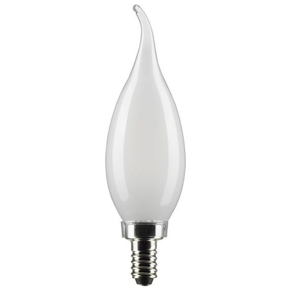 Satco 5.5 Watt CA10 LED - Frosted - Candelabra Base - 2700K - 500 Lumens - 120 Volt