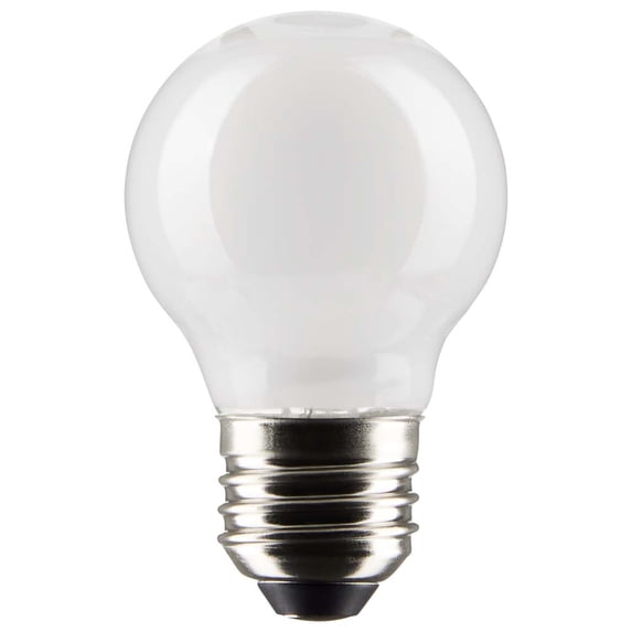 Satco 5.5w G16.5 Globe Filament LED 3000K Medium Base White Dimmable - 60w equiv