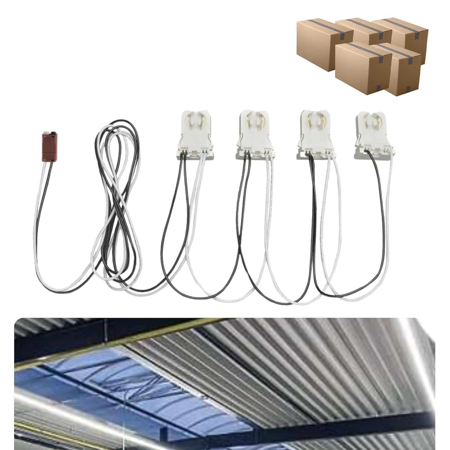 Satco (50 Pack) 4Light Ballast Bypass Wiring Harness; Part Number 80