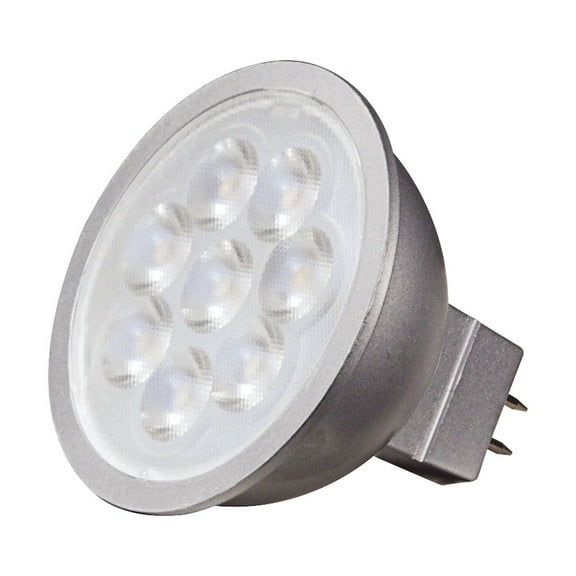 Satco 6.5 Watt - MR16 LED - 3000K - GU5.3 base - 25 deg. Beam Angle - 12 Volt