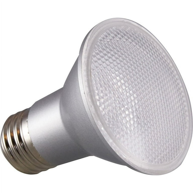 Satco 6.5W PAR 20 LED Bulb - 6.50 W - 50 W Incandescent Equivalent Wattage - 120 V AC - 520 lm - Parabolic Reflector - PAR20 Size - Clear - Warm White Light Color - E26 Base - 25000 Hour - 4940.3degF (2726.8degC) Color Temperature - 90 CRI - 40&d