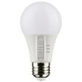 thumbnail image 1 of Satco 6 Watt A19 LED Light Bulb, CCT Selectable, White Finish, 90 CRI - 4 Pack, 1 of 9