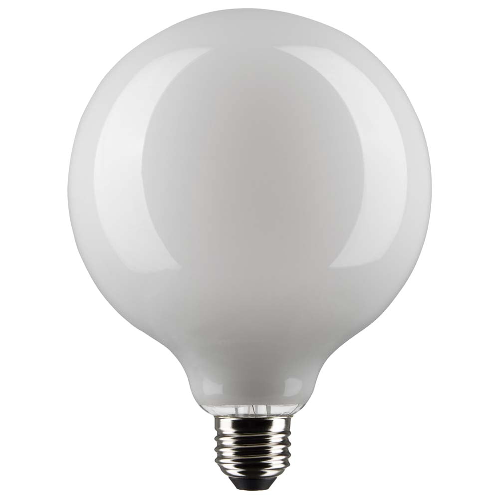 Satco 6w G40 Globe Filament LED 3000K Medium Base White Dimmable - 60w equiv