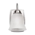 thumbnail image 1 of 8w LED Vanity Fixture 3000K Brushed Nickel w/ Alabaster Glass, 1 of 7