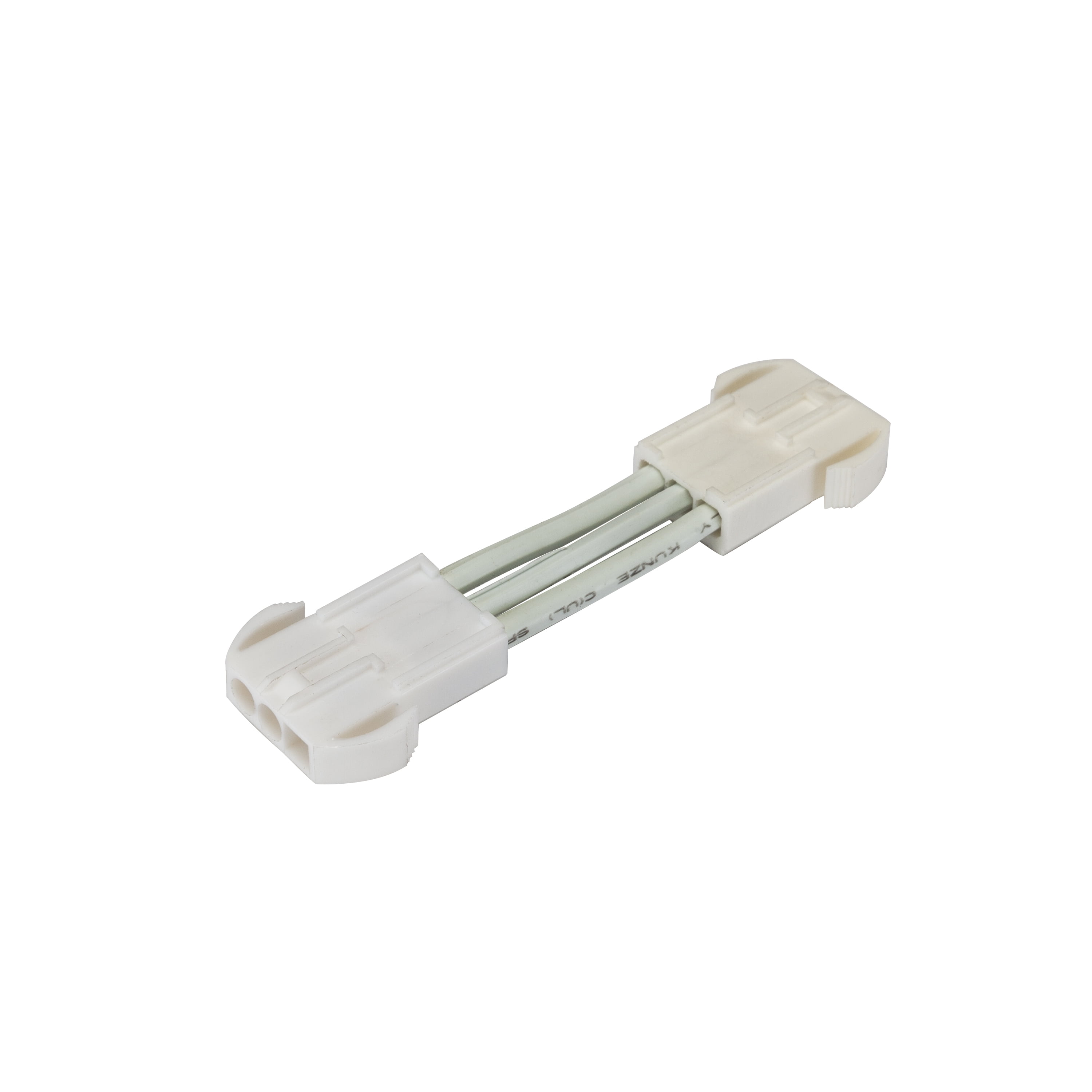 White Plastic Under Cabinet LED Linkable Cable Extender, 3-inch