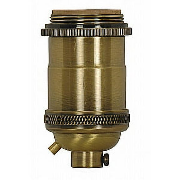 Satco 660W 250V E26 Keyless Antique Brass Lampholder