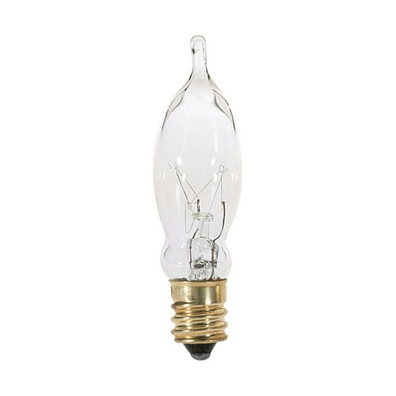 Satco 7.5 Watt CA5 Incandescent - Clear - 1500 Average rated hours - 40 Lumens