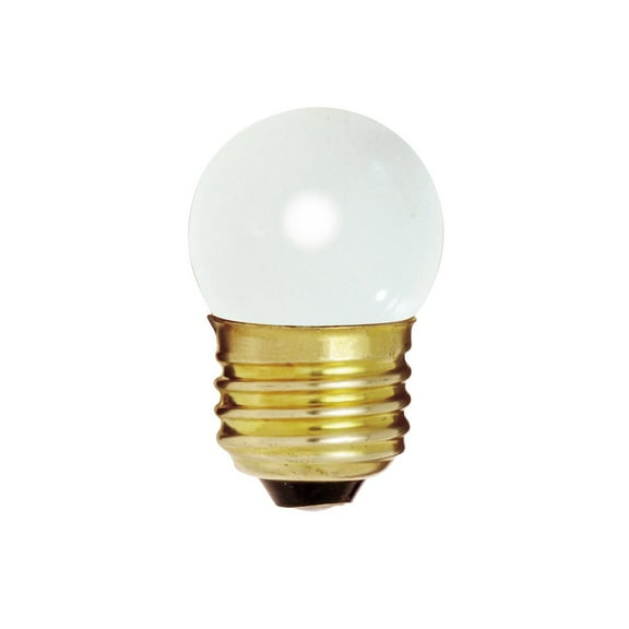 Satco S3795 - 7.5 watt S11 Incandescent; Gloss White; 2500 average rated hours; 20 lumens; Medium base; 120 volts