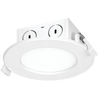Satco 4 In. Direct Wired IC Rated White 3000K LED Recessed Light Kit S39056